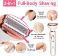 4-in-1 Electric Razor for Women - Rechargeable Painless Body & Facial Hair Remover, Bikini Trimmer for Legs, Underarm & Face, Portable Women's Shaver Set with Smooth Glide Technology. 