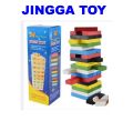 Wooden Wiss Toy JINGGA Stacking Building Game with Dices 54 Pcs. 