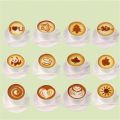 16 Pcs/Set Mixed Style Cappuccino Iatte Mold Duster Cake Mold Spray, Coffee Iatte Mold Coffee Decor Coffee Accessories.