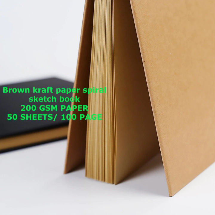 Kraft%20Paper%20Sketchbook%20Notebook%20Sketching%20&%20Painting,Brown%20paper%20sketch%20and%20painting%20book%20-%20Image%202