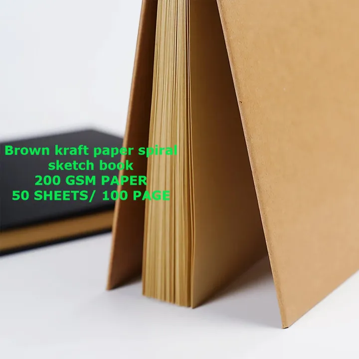 Kraft%20Paper%20Sketchbook%20Notebook%20Sketching%20&%20Painting,Brown%20paper%20sketch%20and%20painting%20book%20-%20Image%202