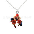 Cross-border Spider-Man Marvel peripheral necklace Acrylic heat shrinkable sheet epoxy pendant with chain jewelry. 