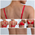 Women's Deep U Low Cut Super Push Up Backless Bra.