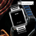 SKMEI SK1505S Silver Stainless Steel Digital Watch For Men - Silver. 