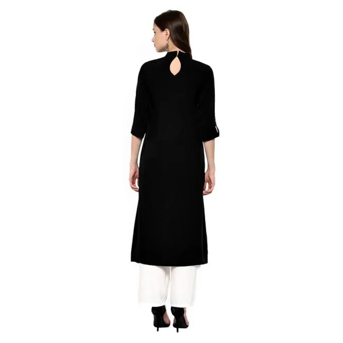 Black%20Linen%20Kurti%20for%20Women%20(Tailor%20Made)%20-%20Janasya%20Neck%20Hole%20-%20Image%203