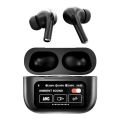 Airpods A9 pro TWS Bluetooth Headphones Wireless Earbuds Touch Screen Display with Earbuds - Black. 