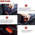 【Latest Style】 Homel 1 PCs universal car seat belt extension buckle car seat belt clip extension plug extender. 