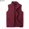 【Online】 New 2024 Men's Thick Warm Fleece Vest Jacket Spring Autumn Oversized Outdoor Sports Fishing Fleece Coat Vest Jacket Male Coats. 