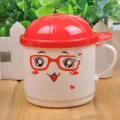 Cartoon Cup Tea Cup Compression Coffee Cups Milk Tea with Cap Cover for Kids. 