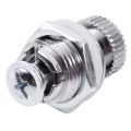 2X Lever Lock for Furniture, with Round Knob, External Thread 1.7 cm. 