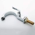 Popular deck mounted modern style simplecity design cold water wash basin faucet bathroom tap Basin Pillercock with single handle.