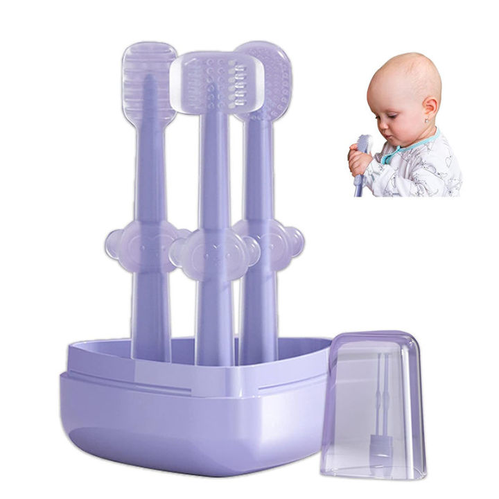 Infant Oral Care Set – Gentle Silicone Toothbrush with Protective Case