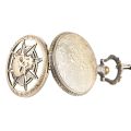 Retro Bronze Steampunk Hollow Caribbean Pirate Skull Head Horror Quartz Pocket Watch With One Piece Necklace Chain For Men Women. 