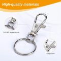 50pcs/25set Swivel Clasps Set Lanyard Snap Hooks with Key Chain Rings Keychain Clip Hooks for DIY Necklace Bracelet Chain Supply. 