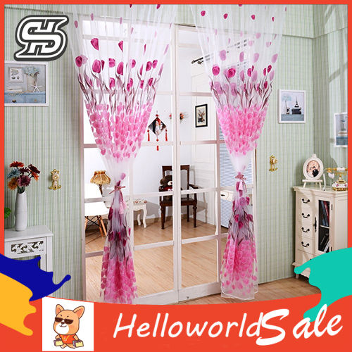 Romantic%20Tulip%20Print%20Voile%20Sheer%20Curtain%20Drape%20Divider%20Valance%20for%20Door%20Window%20-%20Image%203