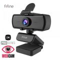 Fifine K420 Webcam 1440P, 2K Web Camera with Privacy Cover & Tripod for Laptop Desktop, Plug & Play 4MP HD USB Webcam with Built-in Mic for Live Streaming, Zoom Meeting, Online Class, Video Calling.