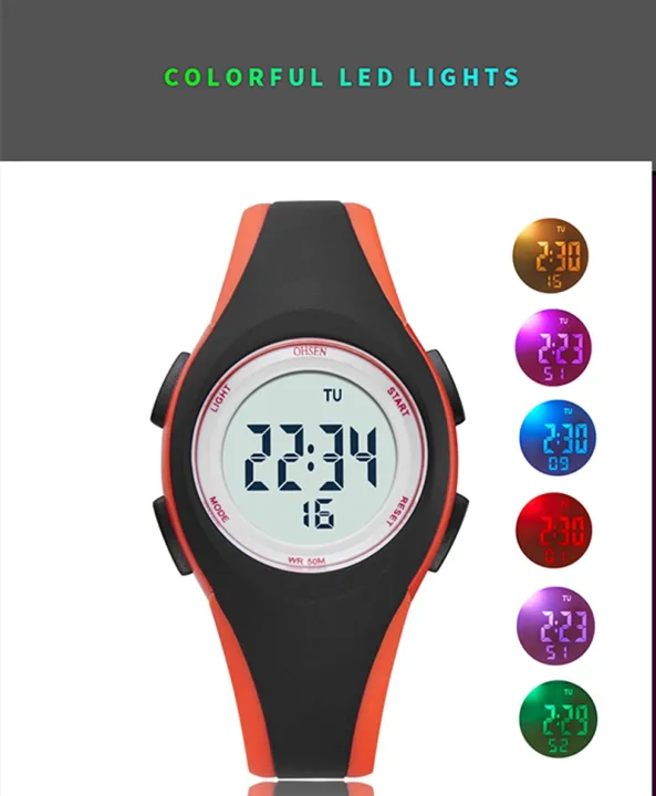 OHSEN%20Digital%20Kids%20Watches%20Boys%20Army%20Green%20Outdoor%20Sport%20Waterproof%20LED%20Wristwatch%20Alarm%20Stopwatch%20Electronic%20Children%20Watch%20-%20Image%205