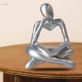 Modern Abstract Thinker Statue, Shelf Collection Desktop Ornament Resin Creative Human Figurine for Hotel Decorations Wedding Gift.