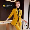 Women's England Style Elegant Suit Jacket Summer Fashion Full Sleeve Office Ladies Casual Blazer Senior Blazer Feminina Oversize. 