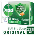 Dettol Soap Original 125gm Bathing Bar, Soap with protection from 99.99% illness-causing germs. 