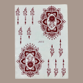 Henna Collection Lace Mehndi Sticker Hand Bridal Tattoo Temporary Design. 