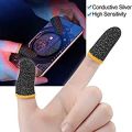 5 pair (10 pcs)Gaming Finger Sleeve Game Controller Sweatproof Gloves Breathable Fingertips For Mobile Games Touch Screen Finger Cots Cove.