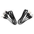 USB 2.0 to Mini A Male 3.5mm Jack Plug Audio Data Cable 45cm 2 Pcs.