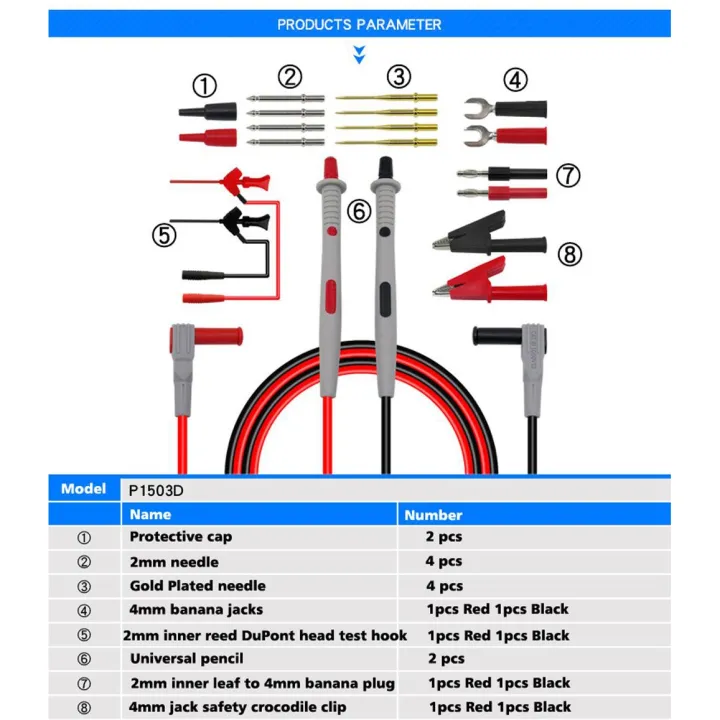 ZOROOM%20P1503D%20Multimeter%20Probes%20Replaceable%20Needles%20Test%20Leads%20Kits%20Probes%20For%20Digital%20Multimeter%20Cable%20Feeler%20For%20Multimeter%20Wire%20Tips%20-%20Image%202