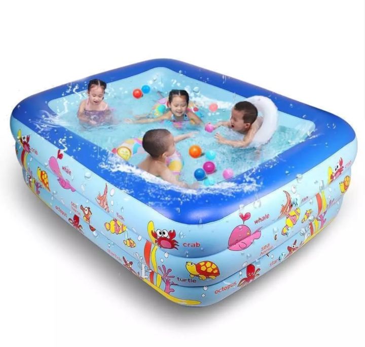 Kids%20Baby%20Children%20lInflatable%20Swimming%20Pool%20Bath%20Tub%20Portable%20Outdoor%20Summer%20Water%20Fun%20Play%20Toy%20(4.5%20Feet%20/3%20Feet)%20-%20Image%203