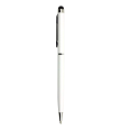 2 in 1 Capacitive Mobile Phone Touch Screen Stylus Pen with Cloth Head for Android Phone Tablet (White).