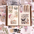 260Pcs Vintage Scrapbooking Stickers Pack,DIY Retro Journaling Supplies Stickers Kit,Flowers Scrapbook Paper Accessories. 