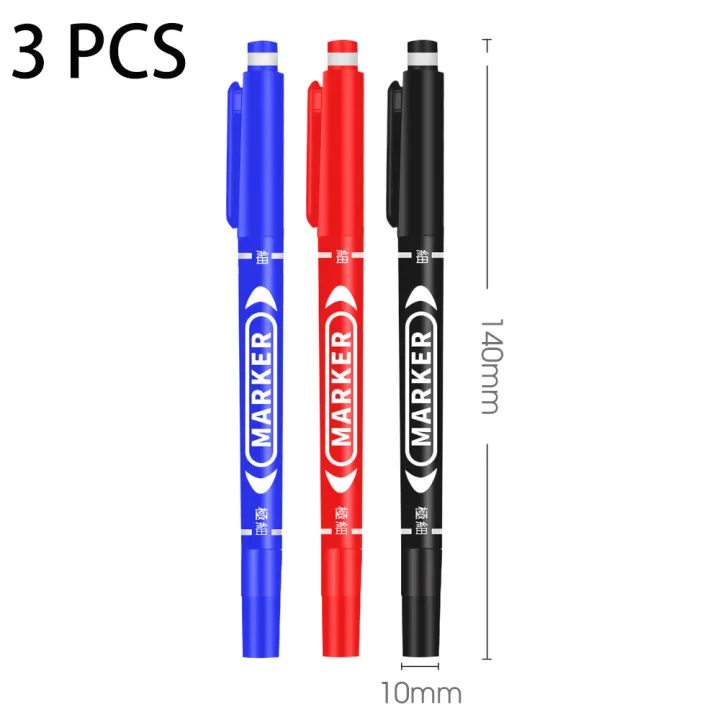 1/3Pcs%20Markers%20Black%20Blue%20Red%20Double%20Headed%20Marker%20Pen%20For%20Paper%20Steel%20CD%20Glass%20Fabric%20Paint%20Marking%20Office%20School%20Supply%20-%20Image%202