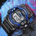 Sports Digital Watch for Boys and Men, Multi lights - Blue. 