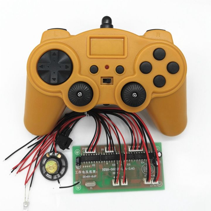 2.4G 8CH Remote Control with Receiver Board DIY Toy for Robot Boat Tank Car 4-6V Accessories-Orange