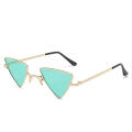 Tinted Lens Triangular Punk Sunglasses Fashion Accessory Colorful Lens Y2k Style Hippie Triangular Shades Small Size Metal Frame Triangular Eyewear for Costume Parties Streetwear Fashion Music. 