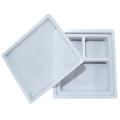 MAIS Reuseble Food Grade Plastic Tray White 3 Units - 100 pcs For Lunch Box Parcel. 