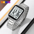 SKMEI Genuine Men's Electric Watch Life Waterproof Stainless Steel Watch Clock EL Luminous Countdown Double Time 2259. 