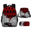 3PC-Set Skibidi Toilet Children's Backpack Boy School Bag for Teenage Backpack Anime Boys Girls Anime Cartoon School Bag Mochila.