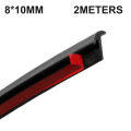 2M Car Rubber Sealing Strip Inclined T-Shaped Weatherproof Edge Trim Auto Trunk Lids Gap Seal Strip Interior Accessories.