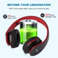 Siindoo JH-812 Wireless Headphone Foldable Stereo BT5.1 Earphones Music Headset FM and Support SD Card with Mic for Mobile PC TV. 
