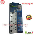 Multi Extension Click 2 pin 3 port 16 feet Cable,.