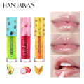 HANDAIYAN Fruit Lip Oil Jelly Moisturizing Lip Oil Plumping Glass Lip Gloss Makeup Sexy Plump Lip Glow Oil Tinted Lip Plumper. 