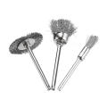 9-piece steel wire brush set Dremel rotary polishing brush cup wheel. 
