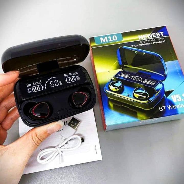 M10 Tws Wireless Earphone Touch Bluetooth Earplugs In-Ear Stereo Sport Headsets Cvc8.0 Noise Reduction Headphones With Digital Display - Bulotooth Headphone - Bluetooth Headphone