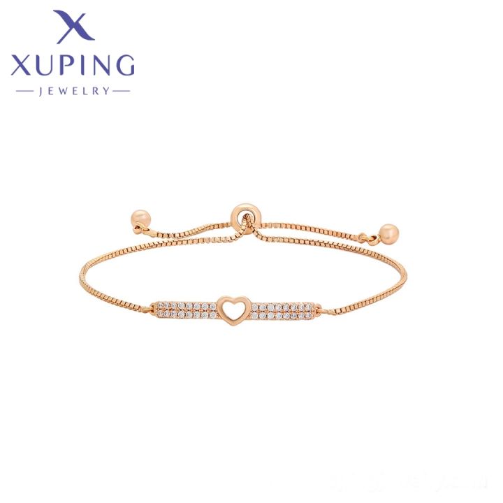 X000602507 xuping jewelry Trendy new heart-shaped creative bracelet 18K gold simple and lovely personality women bracelet
