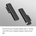 2X Type-C TO Surface PD Fast Charging Plug Converter Adapter for Surface ProGO 3 4 5 6 Connector USB-C Surface Book.