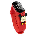 Red Micky Mouse Waterproof Touch Screen LED Digital Watch for Boys and Girls. 