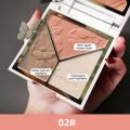 3-in-1 Makeup Palette Multi-function Eye Shadow Highlight Blush Contouring Matte Toning Powder Natural Lasting Face Make-up Tray. 