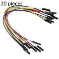 20pcs Female to female Dupont Wire Jumper Cable for Breadboard. 