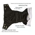 Happy Flute Washable and Reusable Baby Bamboo Charcoal Pocket Cloth Diaper With One Opening Fit 3-15kg Baby.